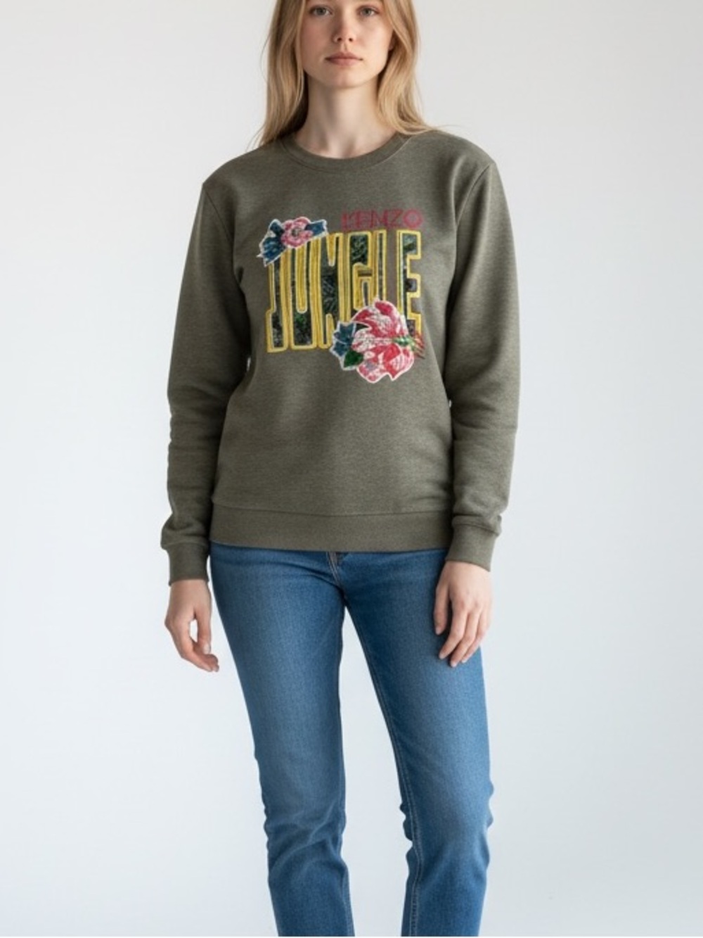 *🌷HOST PICK🌷KENZO JUNGLE PRINT SWEATSHIRT IN GREY XXL
